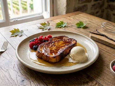 French toast (pain perdu) au sirop d'érable