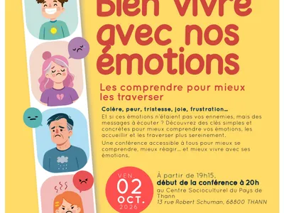Conférence "Bien vivre avec nos émotions : les comprendre pour...