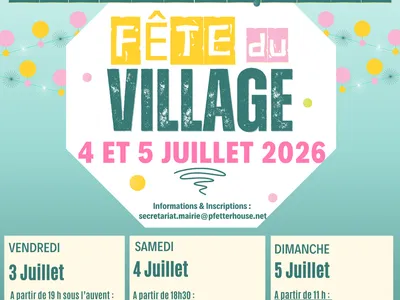 38ème Fête du Village de Pfetterhouse – Un week-end festif à ne pas...
