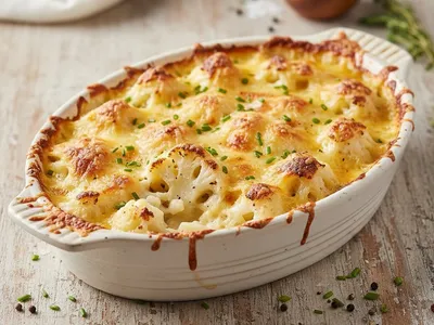 Clafoutis salé au chou-fleur et au chèvre