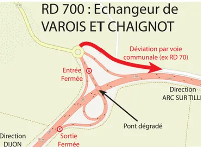 La date de fin des travaux du pont de l’échangeur à...