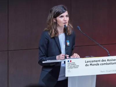 Un membre du gouvernementen visite à Fontainebleau