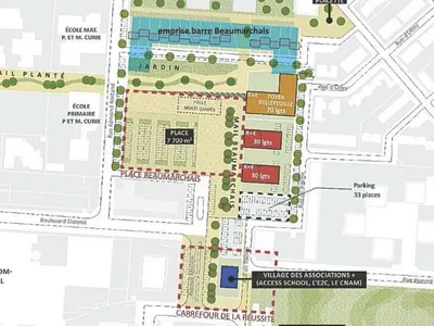 Montereau-Fault-Yonne :  la barre Diderot rénovée quartier de Surville