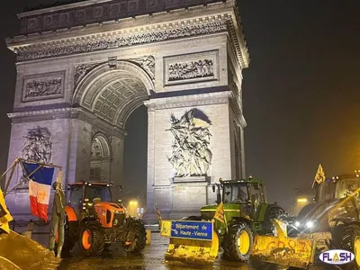 Les tracteurs de la Coordination Rurale 87 à Paris