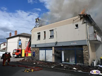 Aixe-sur-Vienne : un incendie ravage la toiture d’une pharmacie