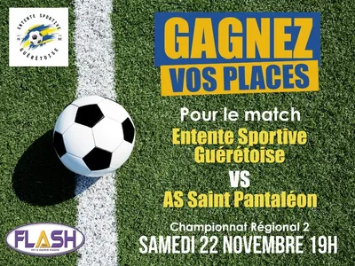 Gagnez vos places pour l'Entente Sportive Guérétoise contre Saint...