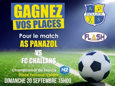AS Panazol – Challans : gagnez vos places avec Flash FM