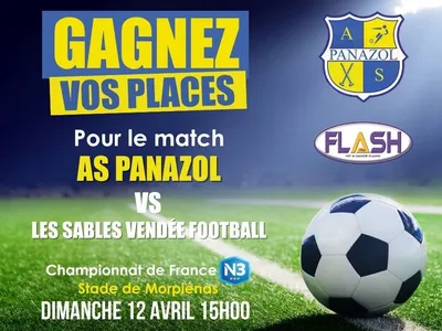 Gagnez vos places pour le match AS Panazol Football / Les Sables...