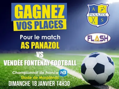 Gagnez vos places pour le match AS Panazol Football / Vendée...