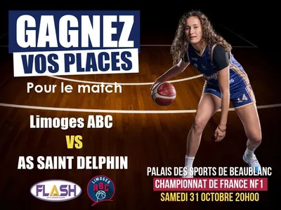 Limoges ABC – Saint-Delphin : gagnez vos places à Beaublanc