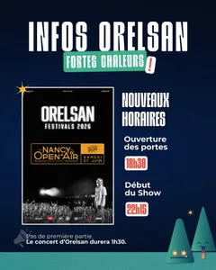 Canicule : Orelsan jouera quand même à Nancy, mais sous haute...