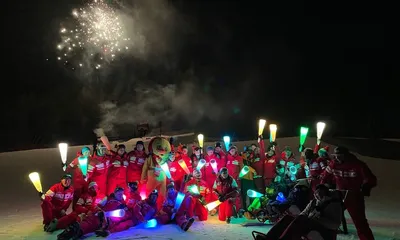 Une descente aux flambeaux à la Mauselaine, pour fêter Noël ! 