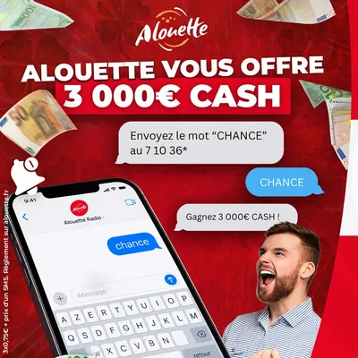 Alouette vous offre 3 000 € cash !