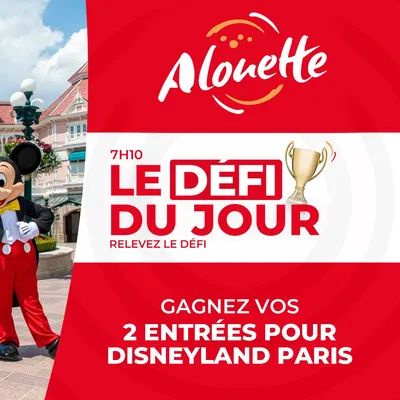 LE DÉFI DU JOUR - Alouette vous offre 2 entrées pour les parcs de...