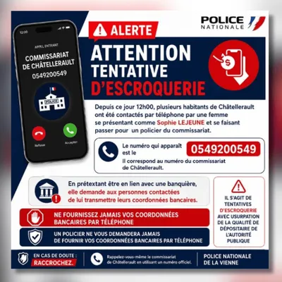 Arnaque à Châtellerault : une fausse policière escroque des...
