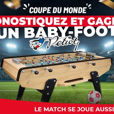 Gagnez un baby-foot Petiot d'une valeur de 2 600 € !