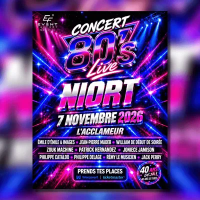 Gagnez vos places pour le Concert 80's Live à Niort