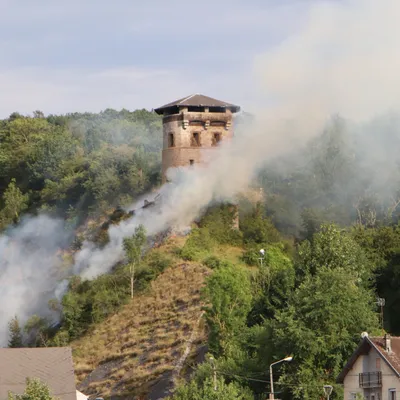 Ardennes - Incendie de végétation sur les hauteurs de Givet