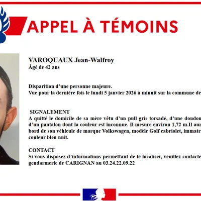 Un appel à témoin est lancé après une disparition inquiétante