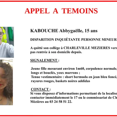 Appel à témoin après une disparition inquiétante à Charleville