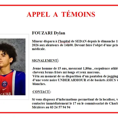 Ardennes - Un appel à témoins lancé après la disparition...