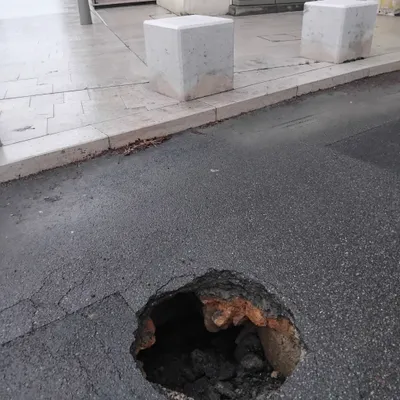 Affaissement de chaussée