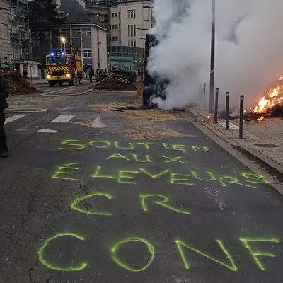 Les agriculteurs en colère cet après-midi à Chartres 