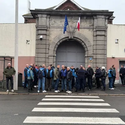 La mobilisation des surveillants de la maison d'arrêt de Béthune 