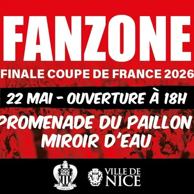 Une fan zone installée vendredi à Nice pour la finale de la Coupe...