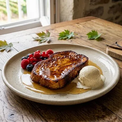 French toast (pain perdu) au sirop d'érable