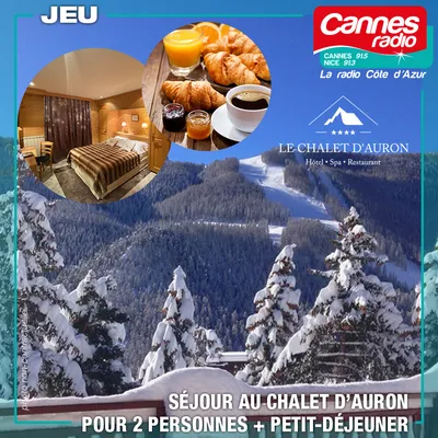 GAGNEZ UN SEJOUR POUR 2 PERSONNES AU CHALET D'AURON + LES FORFAITS...