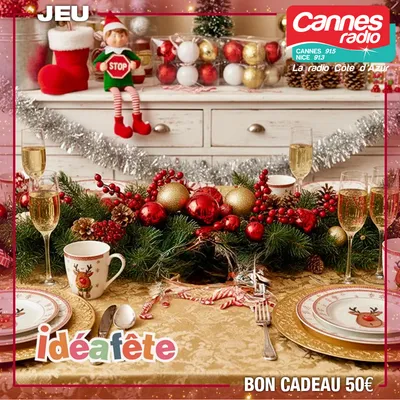 GRAND JEU DE NOËL : GAGNEZ UN BON D'ACHAT CHEZ IDEAFÊTE A MOUGINS