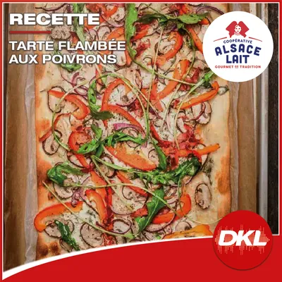 Tarte Flambée aux Poivrons