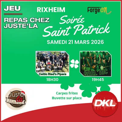 Gagnez vos repas pour la Soirée Saint-Patrick à la Forge de Rixheim !