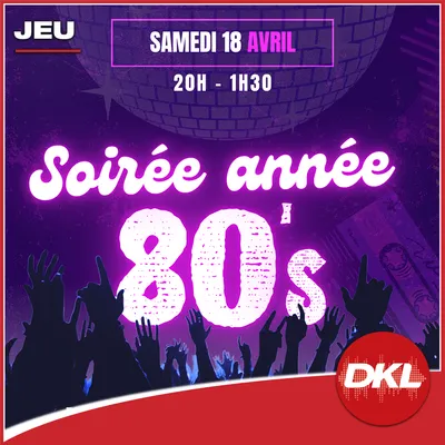 Gagnez vos entrées à une soirée années 80 ! 