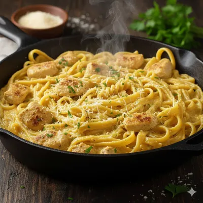 Pâtes au poulet et à la moutarde