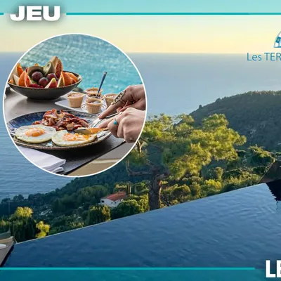 GAGNEZ UN REPAS POUR 2 PERSONNES AUX TERRASSES D'EZE