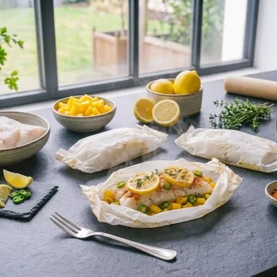 Papillote de cabillaud