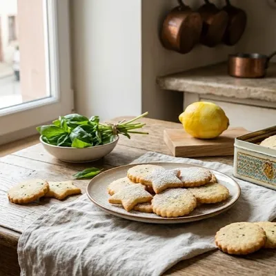 Biscuits au citron basilic