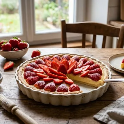 Tarte pâtissière aux fraises