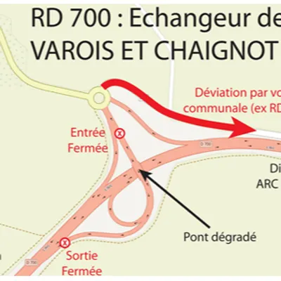 La date de fin des travaux du pont de l’échangeur à...