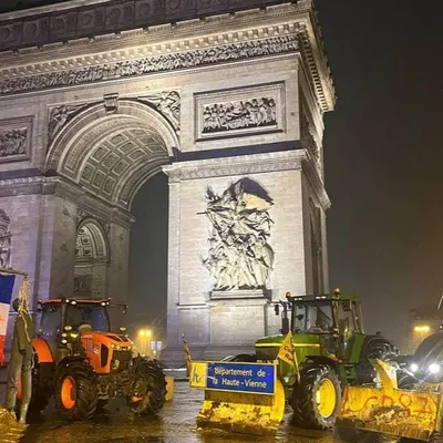 Les tracteurs de la Coordination Rurale 87 à Paris
