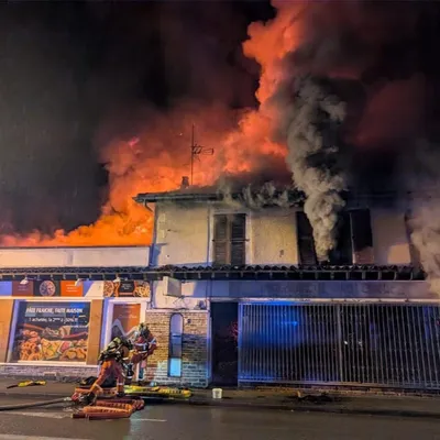 Une maison détruite par les flammes à Aixe-sur-Vienne