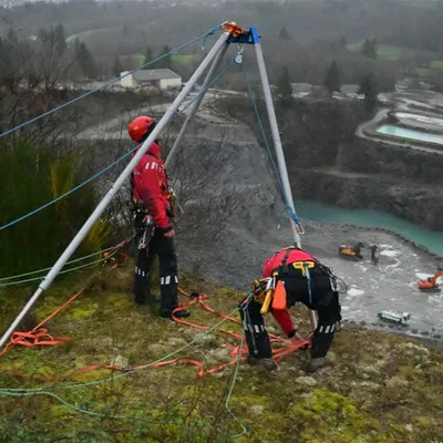 Haute-Vienne : une jeune chienne sauvée par les pompiers 