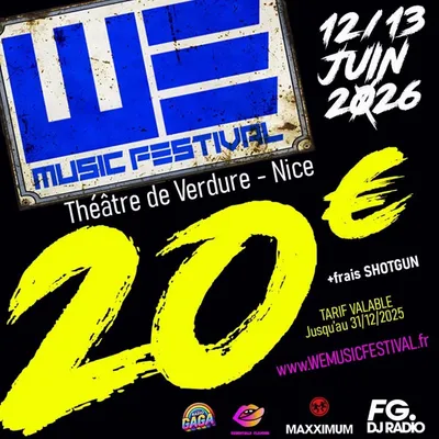 Gagne 2 places 2 jours pour WE Music Festival à Nice