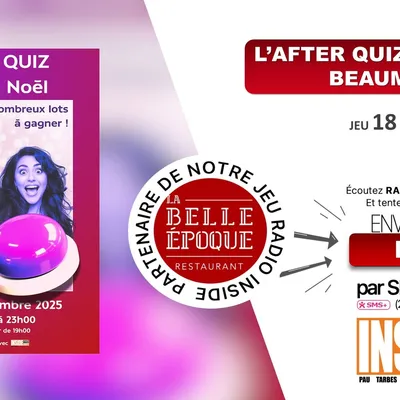 Gagnez vos invitations pour l'After Quiz au Palais Beaumont ! 