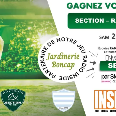 Gagnez vos places pour le prochain match de la Section Paloise ! 