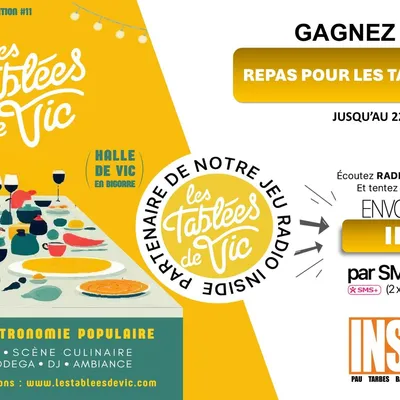 Gganez votre repas à l'occasion des Tablées de Vic ! 