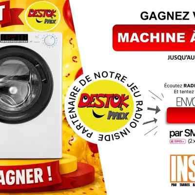 Gagnez votre machine à laver sur Inside avec Destok Mix ! 