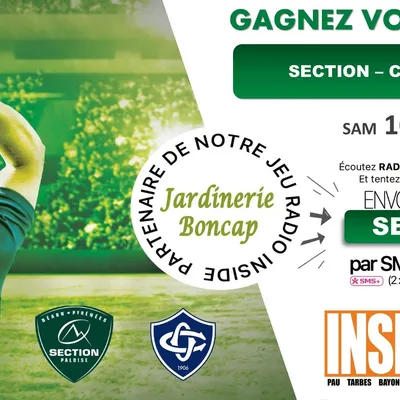 Gagnez vos places de la Section Paloise !